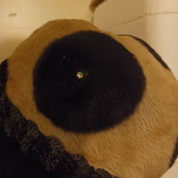 VINTAGE.."DANA MARTE" ORIGINAL FUR/RHINESTONE ORIG. CLOCHE HAT BY FIRENZE ITALY - Picture 5 of 7